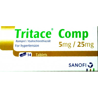 TRITACE COMP 5/25MG ( RAMIPRIL+HYDROCHLOROTHIAZIDE ) 14 TABLETS